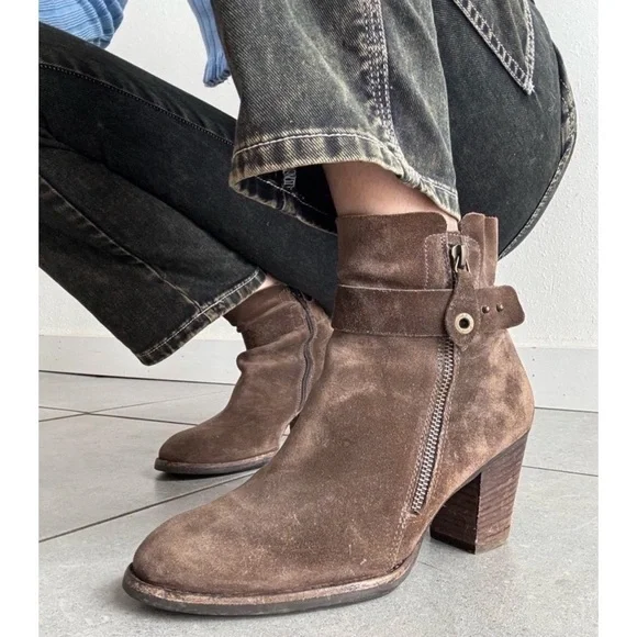 PAUL GREEN Sheridan Brown Nubuck Suede Ankle Boots 8 - Picture 14 of 15